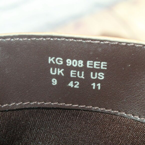 *Unknown Brown Leather Back Zip Knee High Riding Boots Size 11EEE - Picture 11 of 14